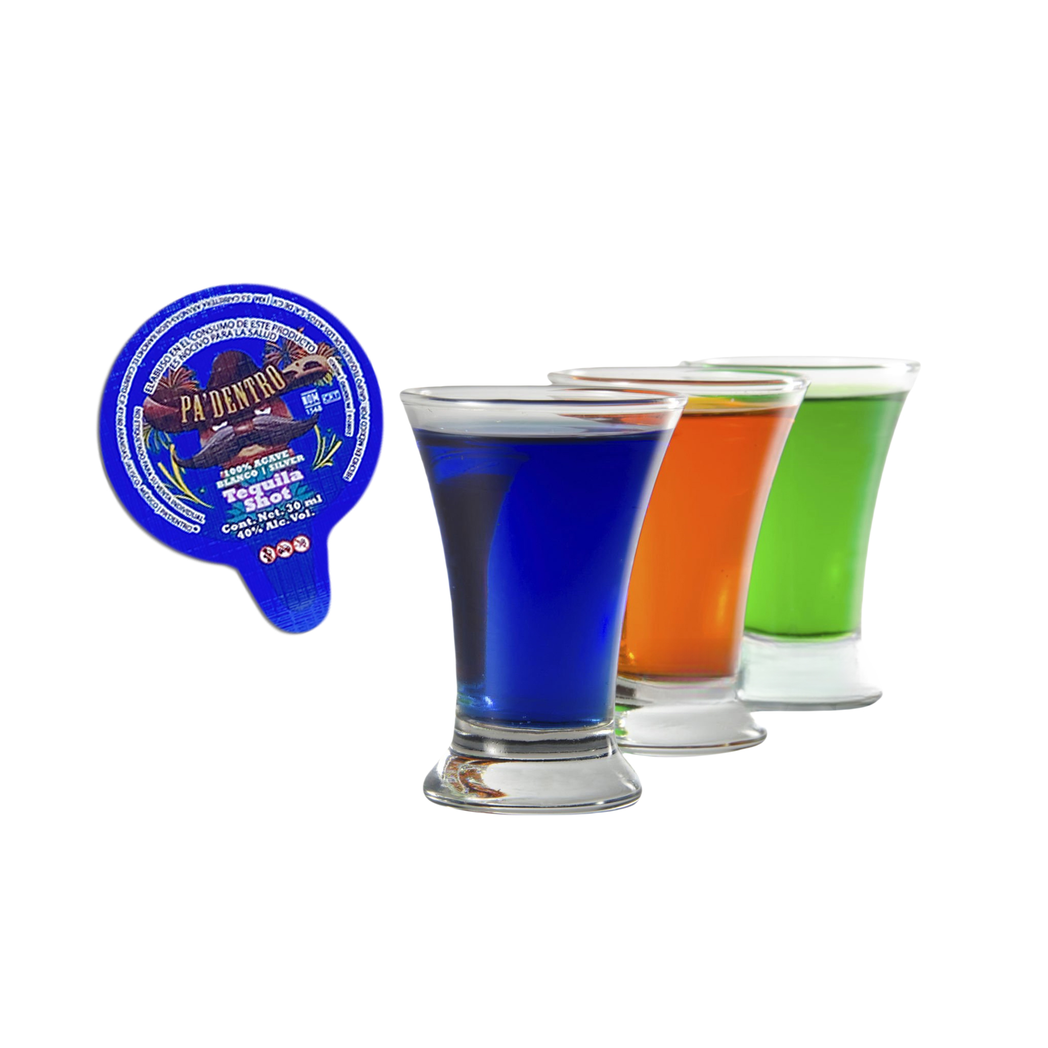 46 mm Shot Glass Lids Foil