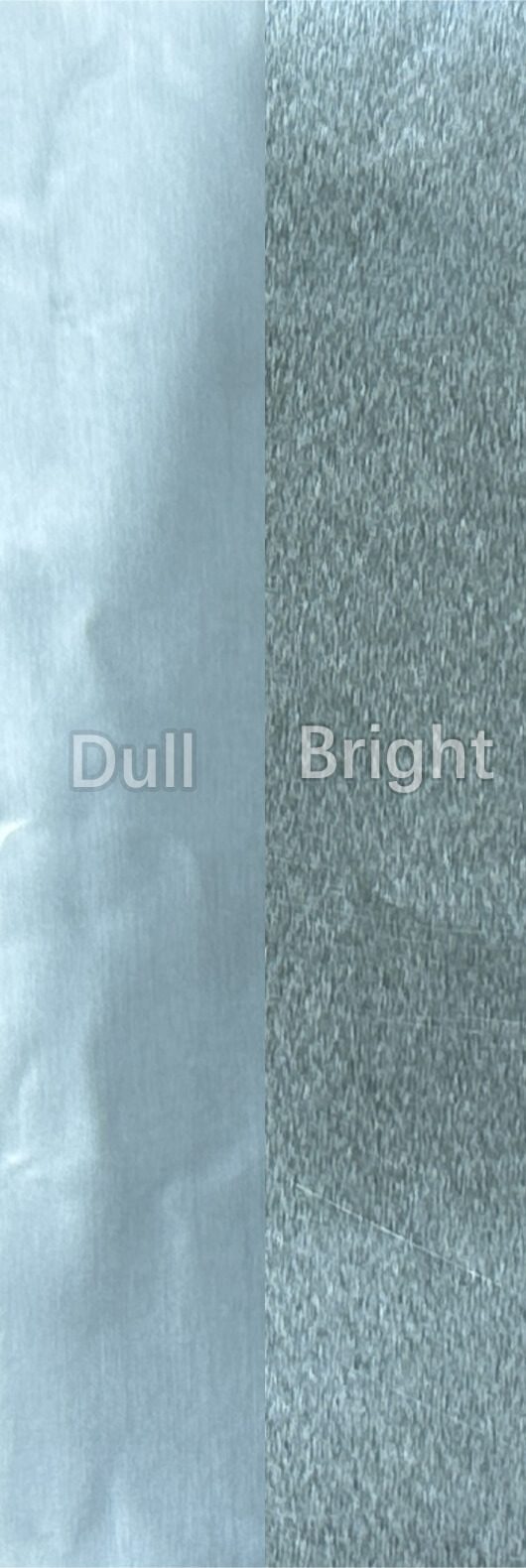 Bright and Dull sides foil bright and dull